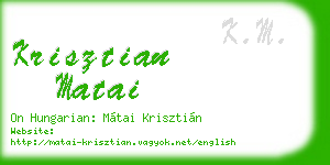 krisztian matai business card