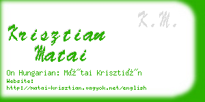 krisztian matai business card